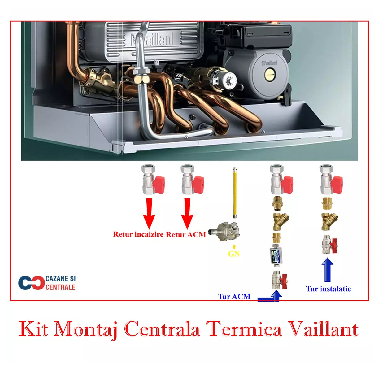 Easygoing from now on Brass Kit montaj centrala termica Vaillant