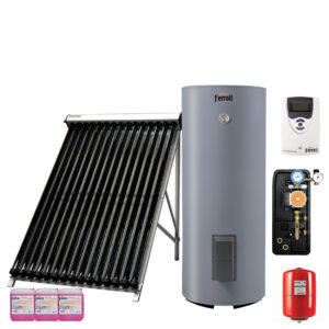 Kit panouri solare apa calda Ferroli Ecotube New 25 boiler Ecounit F 200-2C