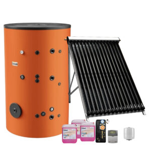 Kit panou solar presurizat apa calda Ferroli Ecotube New 20, boiler Ecounit 150-2WE