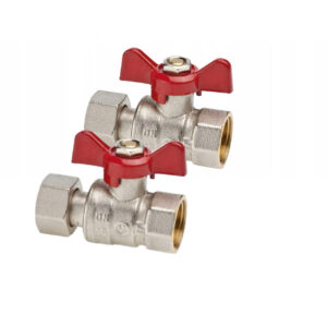 Set robineti cu racord semiolandez, filet interior-interior, 3/4"-1", PN25, pentru filtru Fernox
