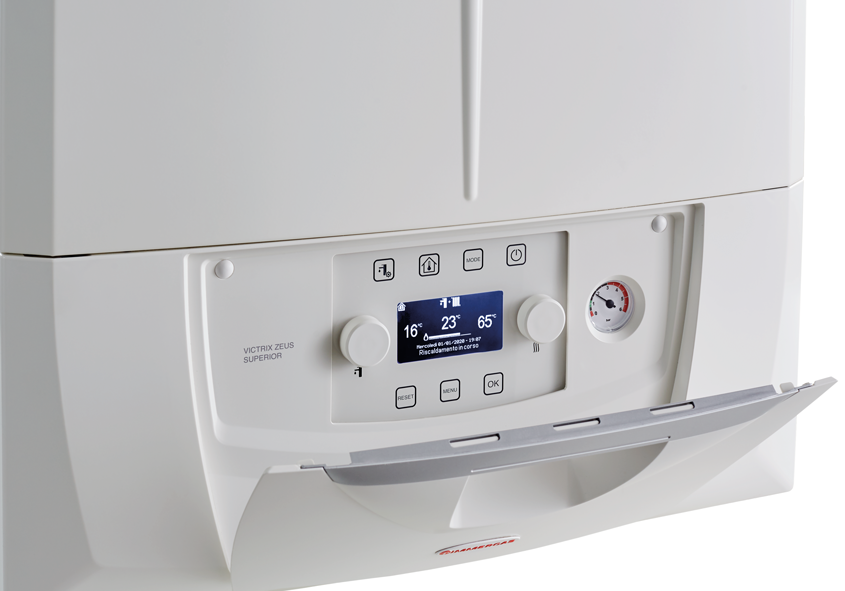 Centrala termica cu boiler Inox 60L incorporat Immergas Victrix Zeus Superior 25, 20 kW incalzire, 25 kW preparare apa calda