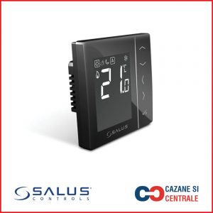 Termostat Salus VS35B Negru, neprogramabil afisaj digital, pentru incalzire in pardoseala, montaj in doza