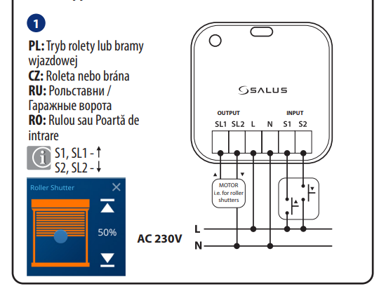 Releu Salus RS600 pentru jaluzele electrice dublu