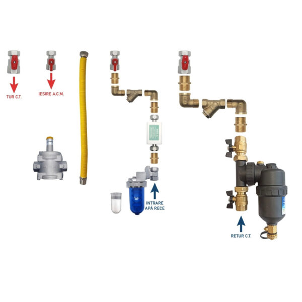 Kit de montaj premium centrala termica cu filtru antimagnetita Salus