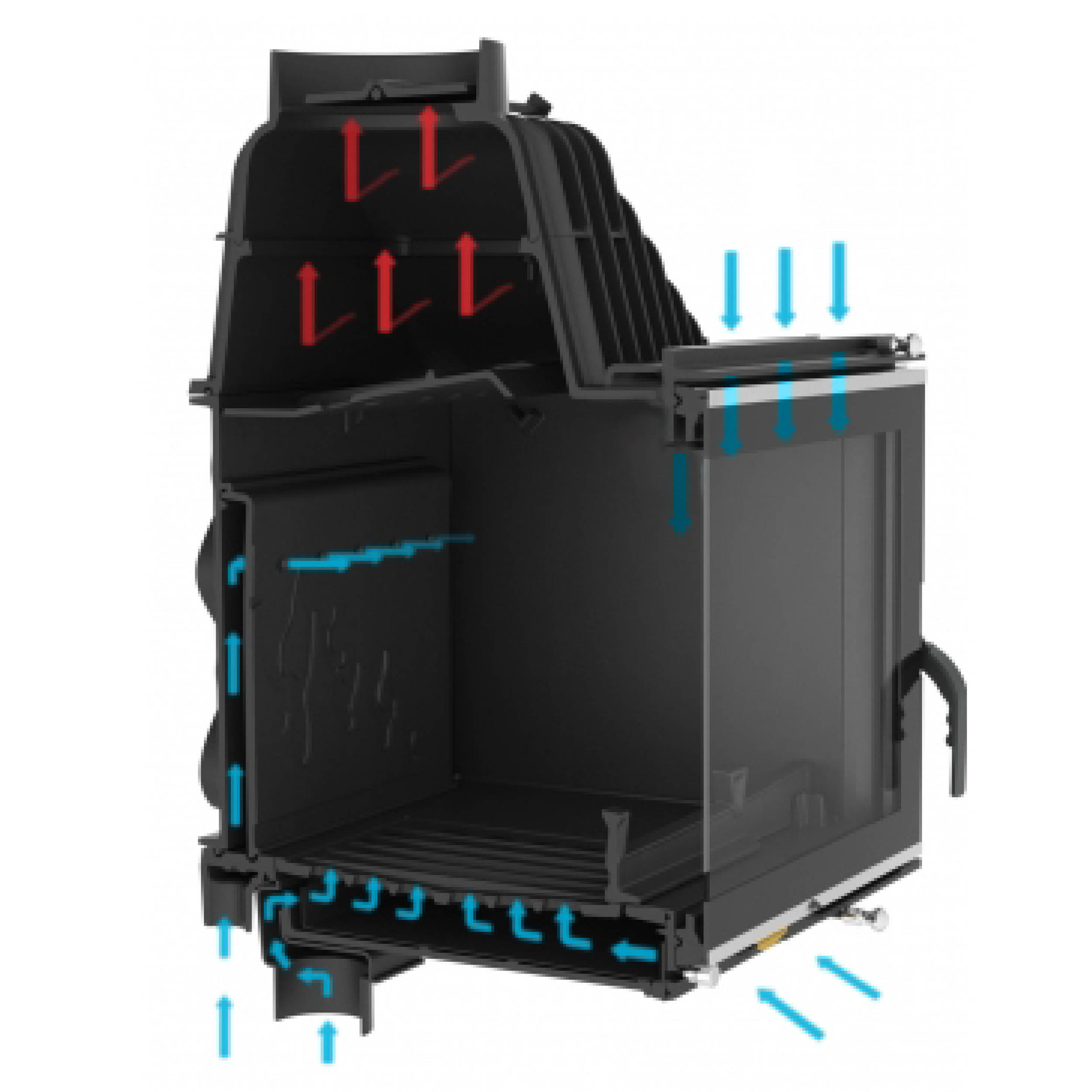 Focar pentru șemineu, Kawmet W15, material fontă, putere 9,4 KW, randament 63,7%, clasa energetică B, certificat EcoDesign. Garanție 5 ani!