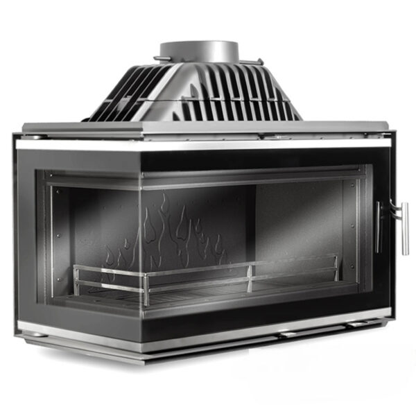 Focar de colț stânga (L), pentru șemineu, Kawmet W16 LB ECO, material fontă, putere 13,5 KW, randament 74,1%, clasa energetică A, certificat EcoDesign. Garanție 5 ani!