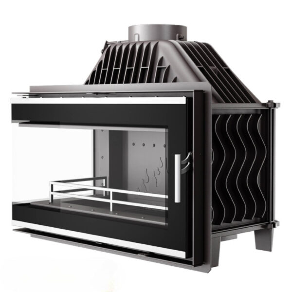 Focar de colț stânga (L), pentru șemineu, Kawmet W16 LB ECO, material fontă, putere 13,5 KW, randament 74,1%, clasa energetică A, certificat EcoDesign. Garanție 5 ani!