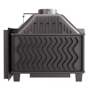 Focar de colț dreapta (R), pentru șemineu, Kawmet W16 PB ECO, material fontă, putere 13,5 KW, randament 74,1%, clasa energetică A, certificat EcoDesign. Garanție 5 ani!