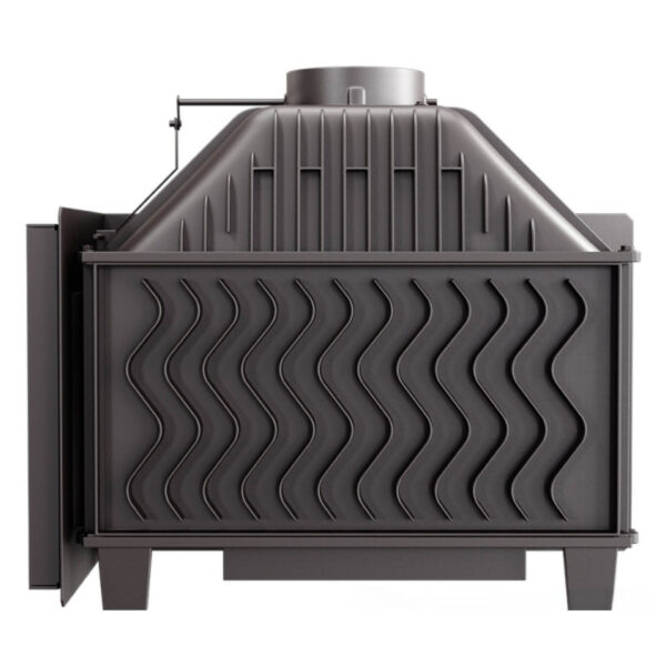 Focar de colț dreapta (R), pentru șemineu, Kawmet W16 PB ECO, material fontă, putere 13,5 KW, randament 74,1%, clasa energetică A, certificat EcoDesign. Garanție 5 ani!