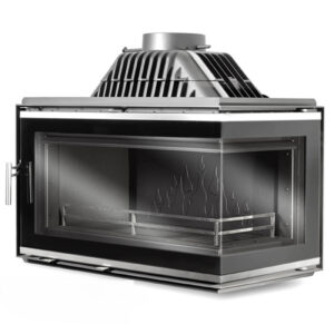 Focar de colț dreapta (R), pentru șemineu, Kawmet W16 PB ECO, material fontă, putere 13,5 KW, randament 74,1%, clasa energetică A, certificat EcoDesign. Garanție 5 ani!