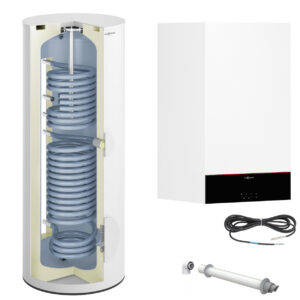 Pachet centrala termica Viessmann Vitodens 100-W 32 kW cu boiler bivalent Vitocell 300 litri