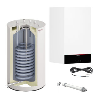 Pachet centrala termica Viessmann Vitodens 100-W 25 kW cu boiler monovalent 120 litri