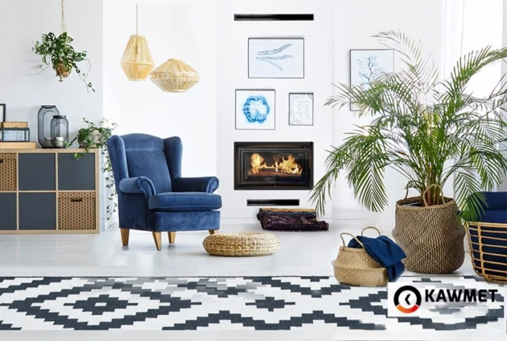 Focar pentru șemineu, Kawmet W15, material fontă, putere 9,4 KW, randament 63,7%, clasa energetică B, certificat EcoDesign. Garanție 5 ani!
