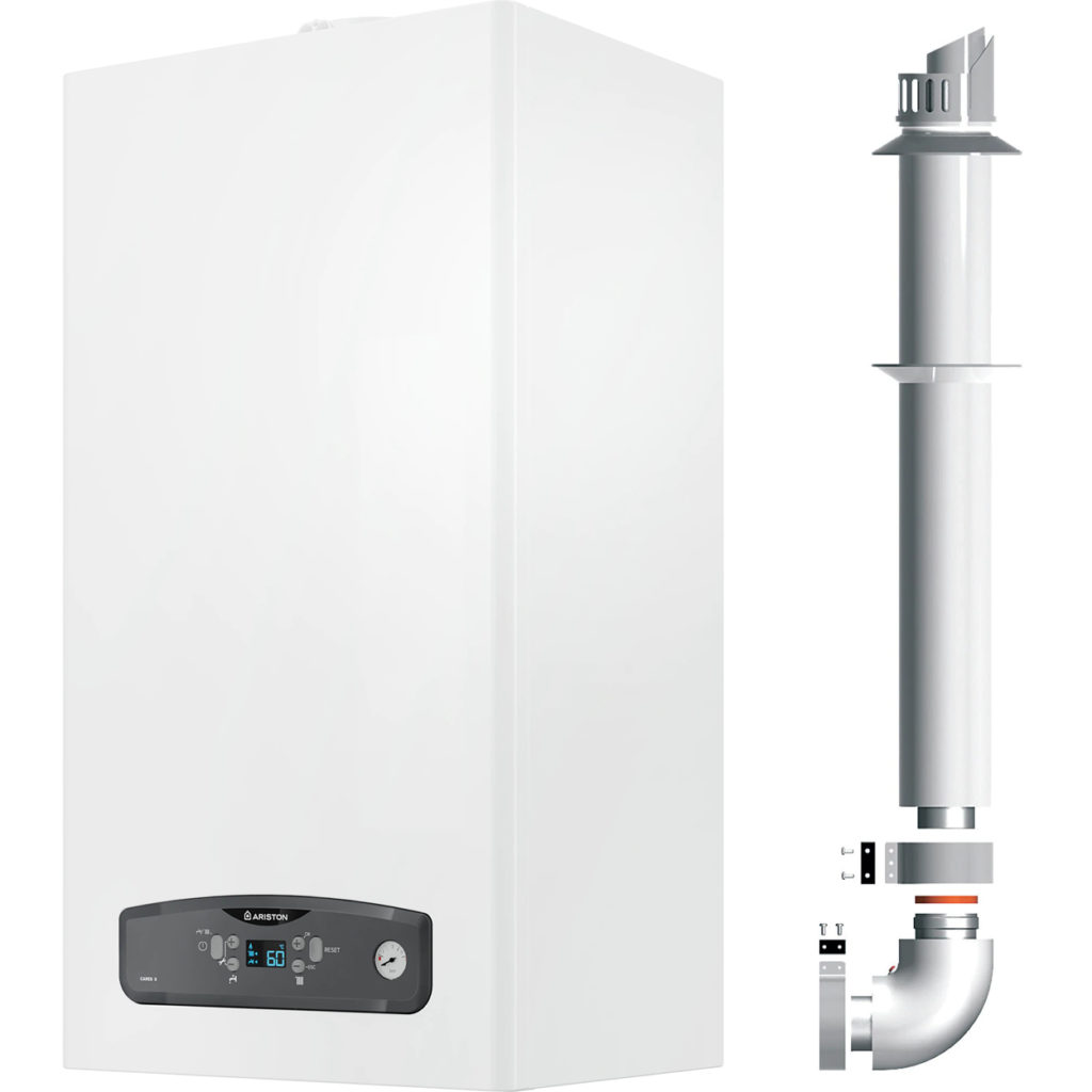 Centrala termica pe gaz in condensare Ariston Cares S, 24 kW, cu kit evacuare