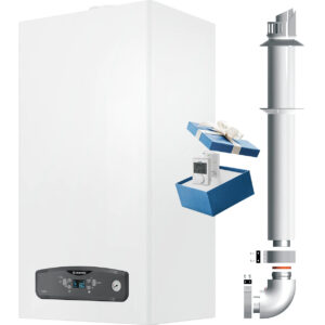 Centrala termica pe gaz in condensare Ariston Cares S, 24 kW, cu kit evacuare