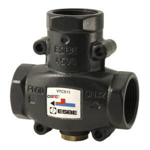 Ventil termic de amestec Esbe VTC511-32/65  DN32, filet interior, Rp1 1/4", 65°C, kvs14, pentru cazane pe lemne