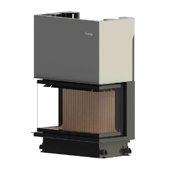 Focar semineu, 3 laturi vitrate A-caminetti Crystal 80 MAX Eco