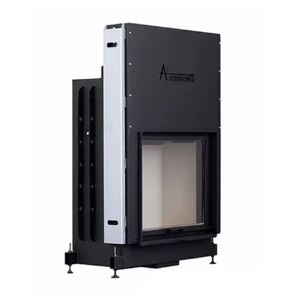 Focar semineu, usa verticala A-caminetti FLAT 75x60