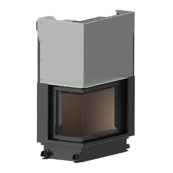 Focar semineu, 2 laturi vitrate stanga A-caminetti Quattro 90 MAX L Eco