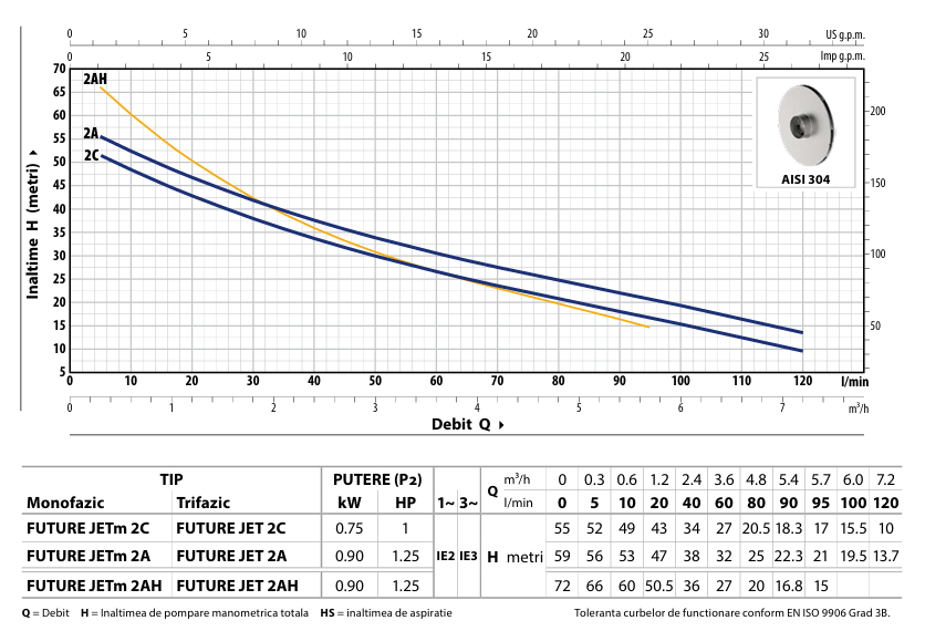 Hidrofor Pedrollo Easypump Future Jet JSWm 2AX, cu pompa autoamorsanta si presostat EasyPress 2, 230 V, 900 W Hidrofor Pedrollo Easypump Future Jet JSWm 2AX, cu pompa autoamorsanta si presostat EasyPress 2, 230 V, 900 W