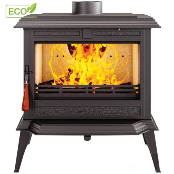Sobă din fontă și căptușită cu vermiculită, KAWMET Premium PROMETEUS S11 ECO, putere 8,5 KW, randament 76%, clasa energetică A, certificat EcoDesign. Garanție 5 ani!