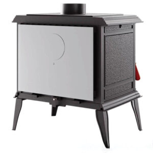 Sobă din fontă și căptușită cu vermiculită, KAWMET Premium PROMETEUS S11 ECO, putere 8,5 KW, randament 76%, clasa energetică A, certificat EcoDesign. Garanție 5 ani!