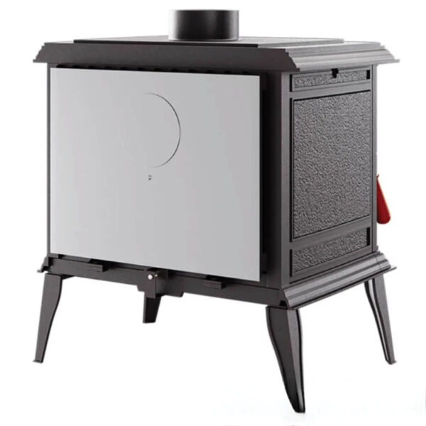 Sobă din fontă și căptușită cu vermiculită, KAWMET Premium PROMETEUS S11 ECO, putere 8,5 KW, randament 76%, clasa energetică A, certificat EcoDesign. Garanție 5 ani!