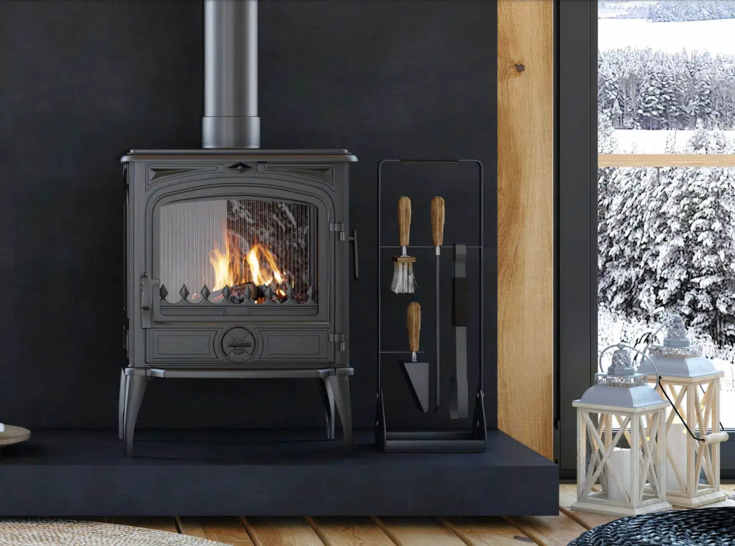Sobă din fontă, KAWMET Premium SELENA S14 ECO, putere 6,5 KW, randament 76%, clasa energetică A, certificat EcoDesign. Garanție 5 ani!