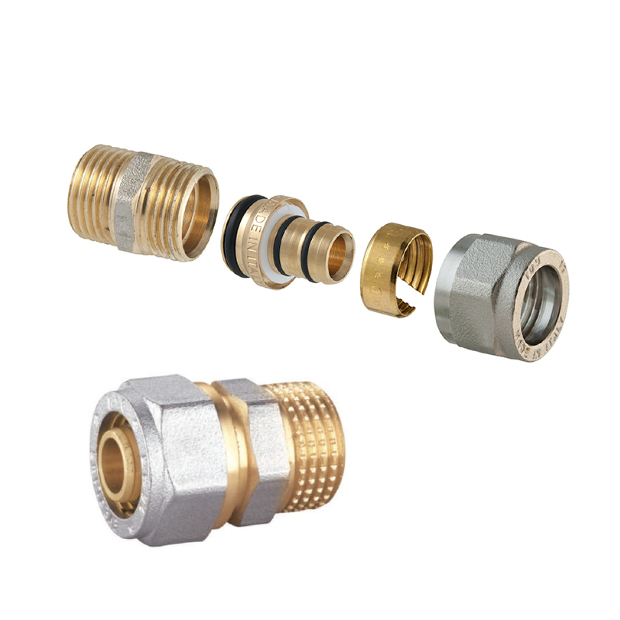 Racord multistrat FE Racord demontabil pentru teava multistrat, FE, D 16 mm x 1/2"