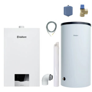 Pachet centrala termica Vaillant VU 30CS cu boiler Vaillant uniSTOR VIH R 200/6 B, 200 litri si accesorii