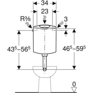 Rezervor WC Geberit AP116 cu doua volume de apa