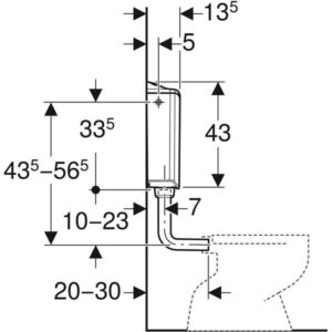 Rezervor WC Geberit AP116 cu doua volume de apa