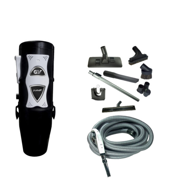 Aspirator centralizat Puma SENIOR, 1750W, pentru 500 mp, cu furtun 7m on/off si accesorii. 5 ani garantie