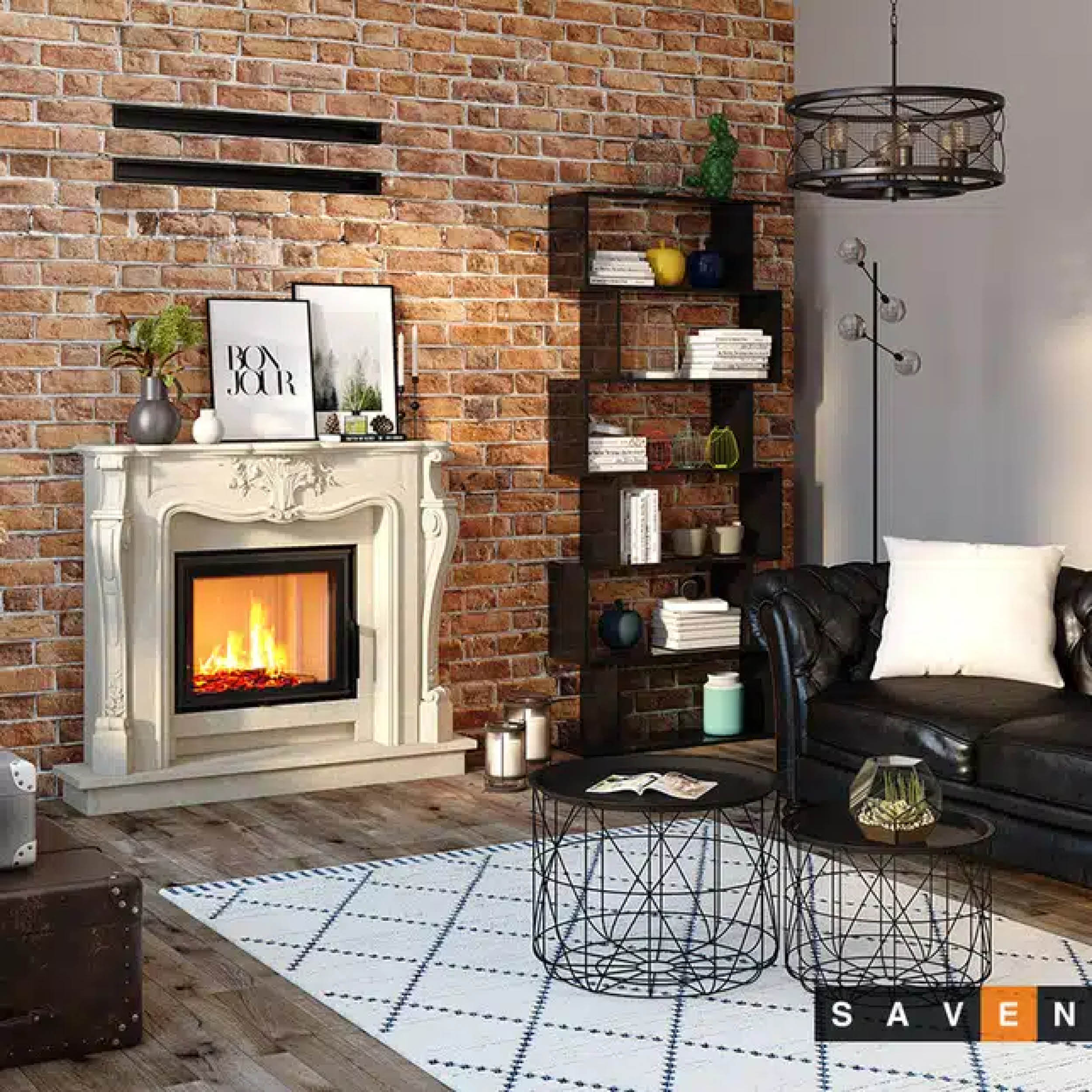 Focar pentru șemineu, SAVEN Energy 60x50 mm ECO, putere 14,5 KW, randament 78,1%, clasa energetică A+, certificat EcoDesign. Garanție 5 ani!