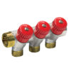 Distribuitor modular cu robineti Comisa 3/4″ 4 cai 1/2″ – rosu