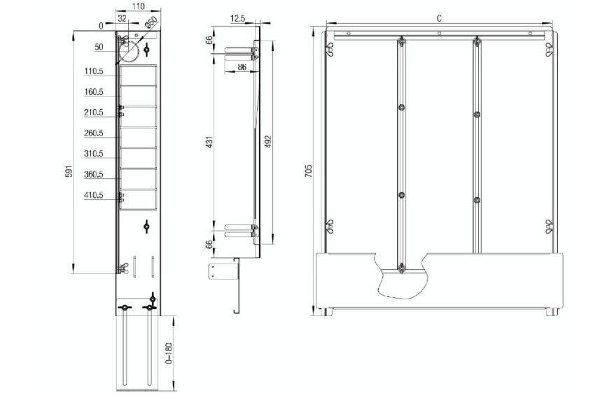 Cutie distribuitor REHAU UP110 110/950 9-12 cai