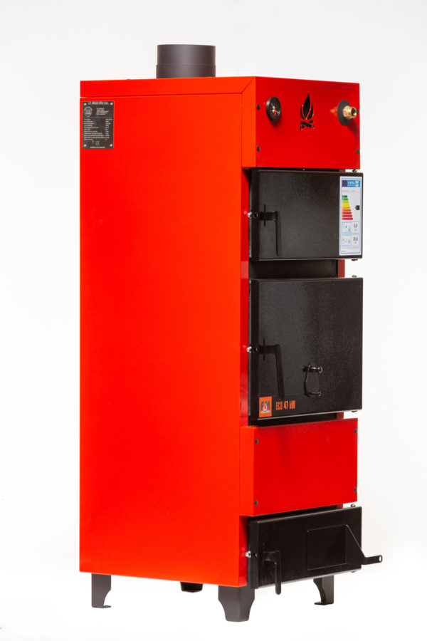 Cazan din otel pe combustibil solid/brichete FM Eco 47kW