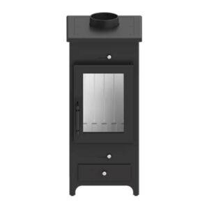 Sobă din oțel, Hitze Legno, putere 5,5 KW, randament 78%, clasa energetică A, certificat EcoDesign. Garanție 5 ani!
