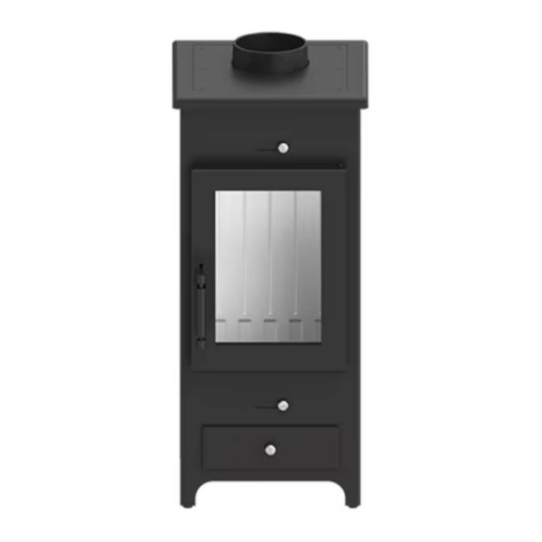 Sobă din oțel, Hitze Legno, putere 5,5 KW, randament 78%, clasa energetică A, certificat EcoDesign. Garanție 5 ani!
