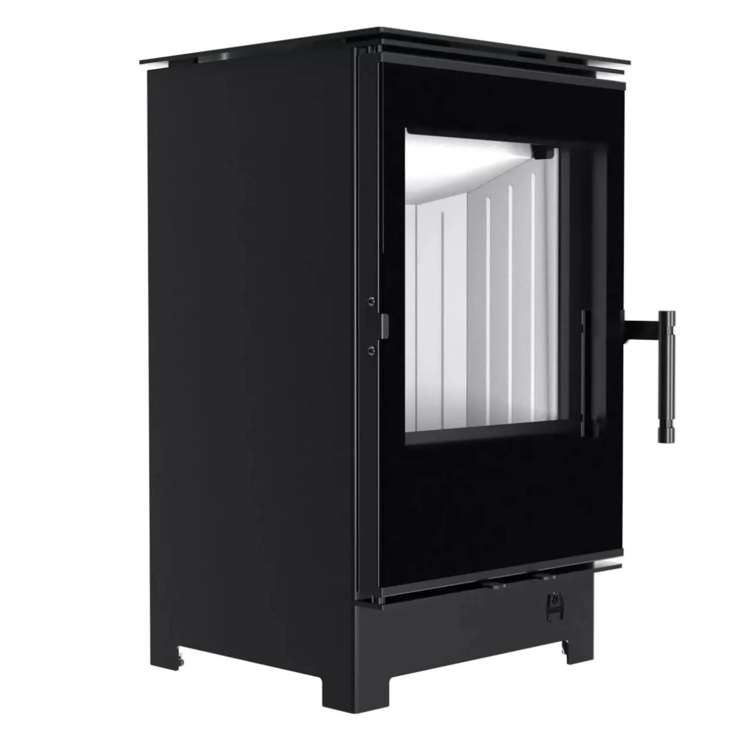 Sobă din oțel, Hitze Lynx S, putere 6,5 KW, randament 83%, clasa energetică A, certificat EcoDesign. Garanție 5 ani!