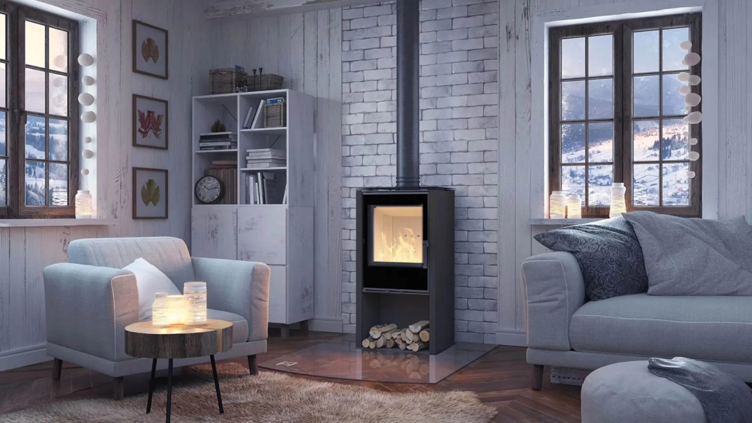 Sobă din oțel, Hitze Lupo S, putere 6,5 KW, randament 83%, clasa energetică A, certificat EcoDesign. Garanție 5 ani!
