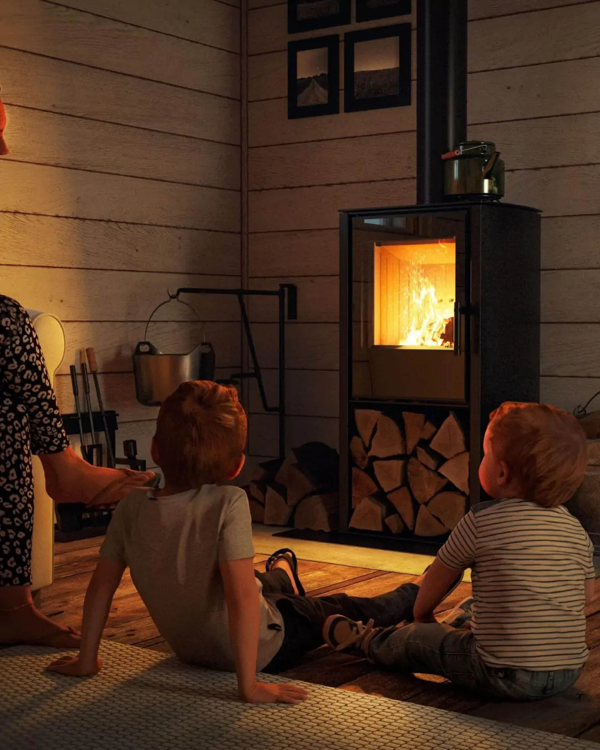 Sobă din oțel, Hitze Canes S, putere 6,5 KW, randament 83%, clasa energetică A, certificat EcoDesign. Garanție 5 ani!