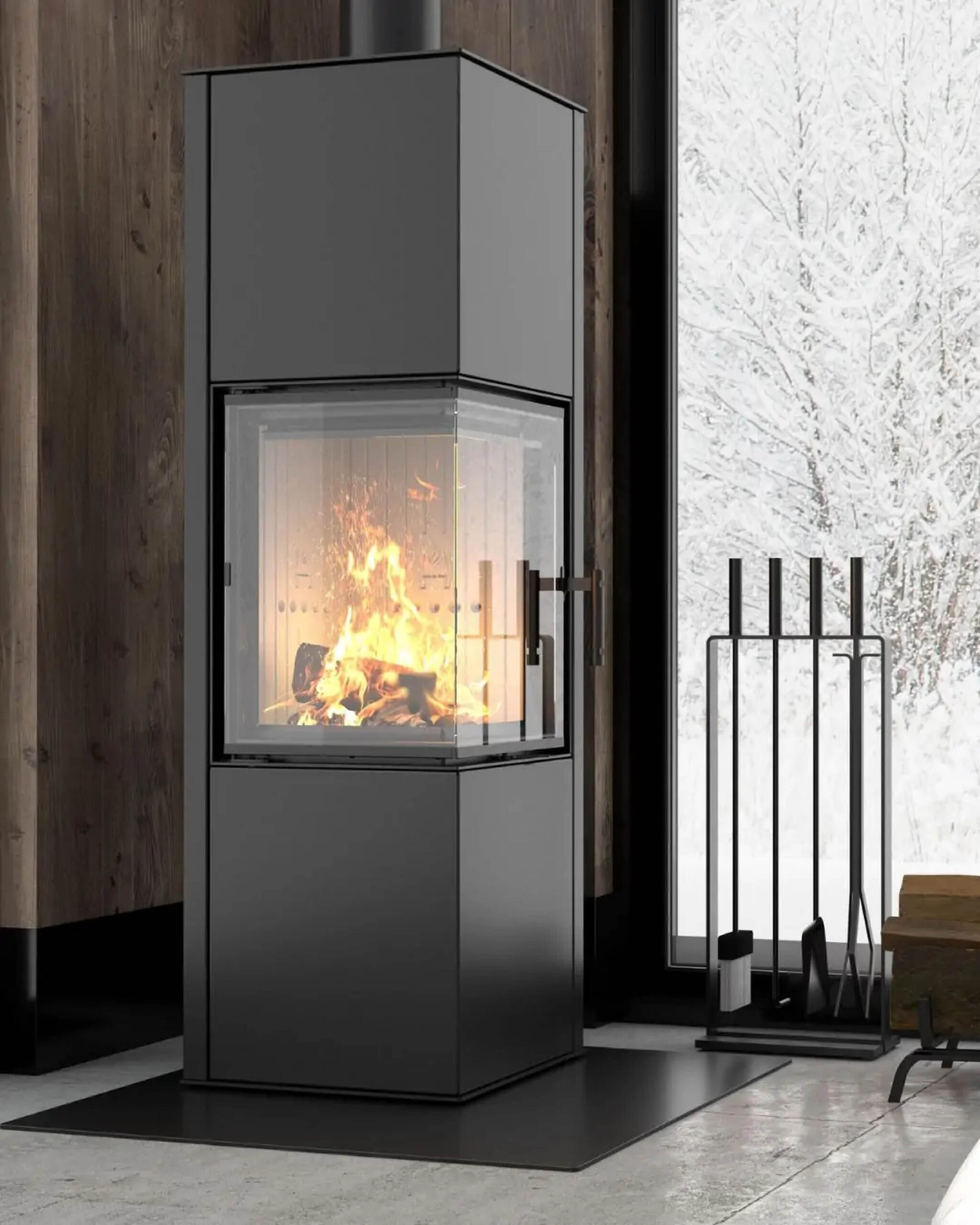 Sobă din oțel, Hitze Siga, putere 6,5 KW, randament 84%, clasa energetică A, certificat EcoDesign. Garanție 5 ani!