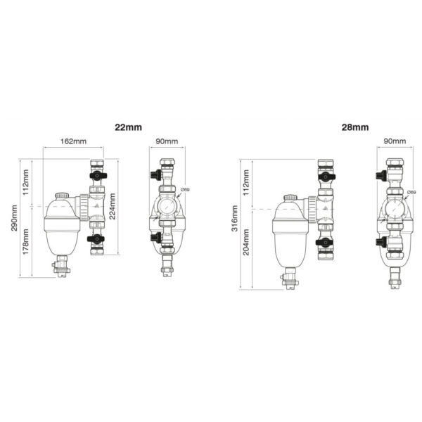 Filtru anti-magnetită Fernox TF1 Sigma