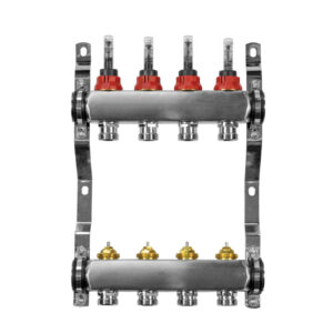 Distribuitor cu debitmetre inox, Ferroli Basic - 3 circuite