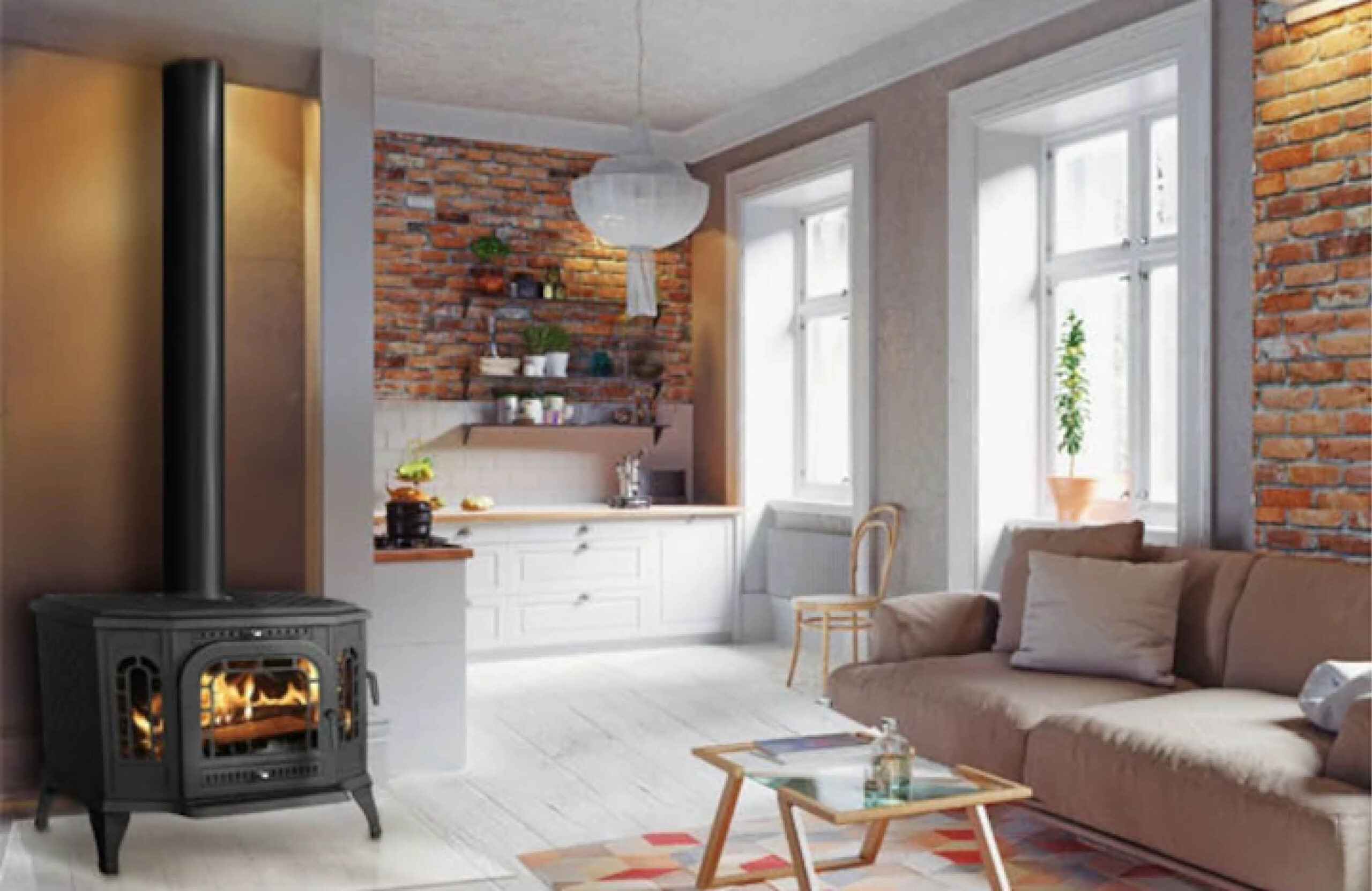 Sobă din fontă, KAWMET P7 ECO cu ușă laterală stânga(L), putere 10,5 KW, randament 73,5%, clasa energetică A, certificat EcoDesign. Garanție 5 ani!
