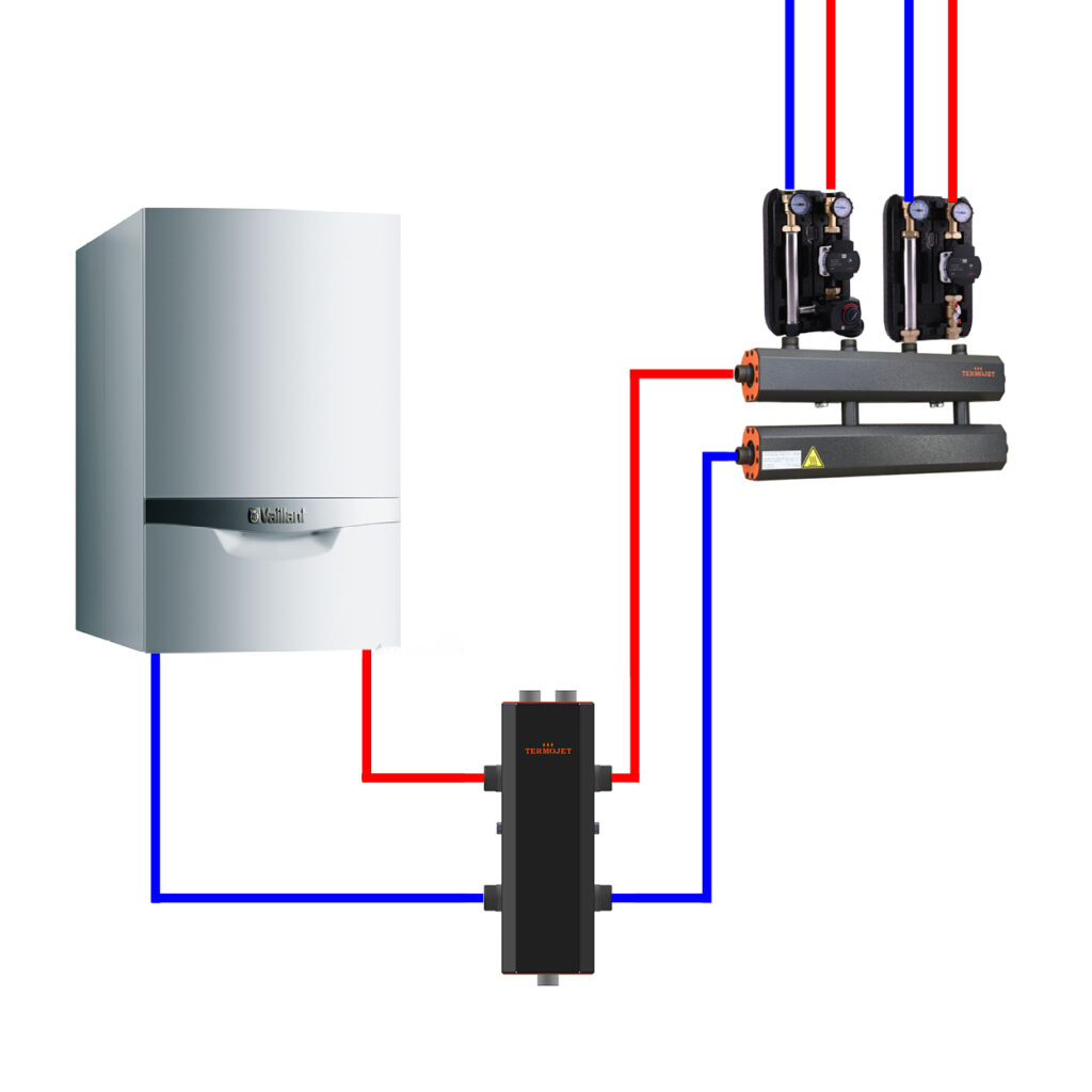 Butelie de egalizare Termojet SH-27 DN 2", 14.3 m³/h, izolata