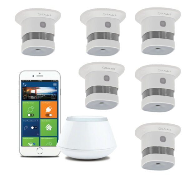 Pachet Salus Smart Home, detectare, semnalizare și avertizare incendiu - 6 Zone