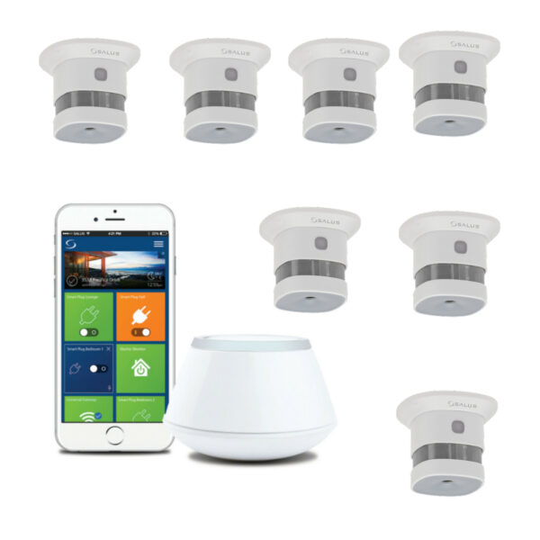Pachet Salus Smart Home, detectare, semnalizare și avertizare incendiu - 7 Zone