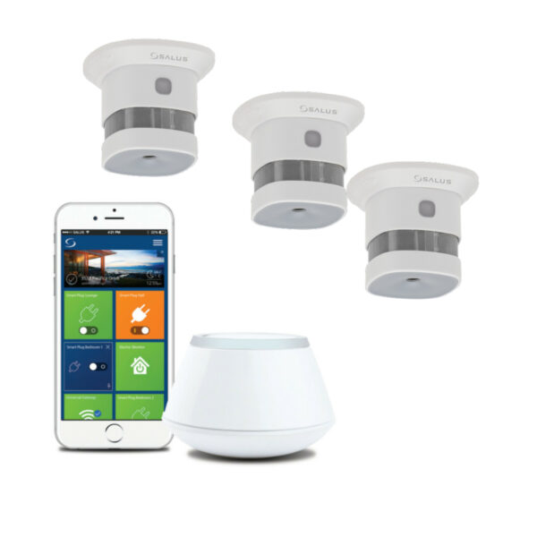 Pachet Salus Smart Home, detectare, semnalizare și avertizare incendiu - 3 Zone